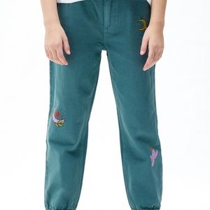 NWT PacSun Kids Graphic Denim Joggers Size:5